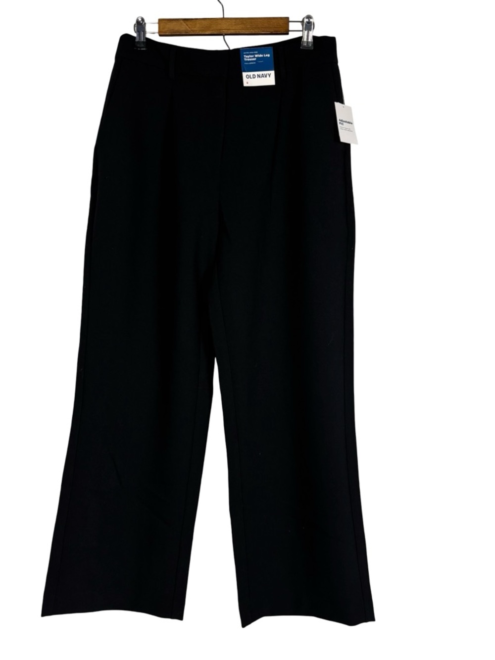 NWT Old Navy Taylor Wide Leg Trousers Womens Size 8 Black Extra High Rise
